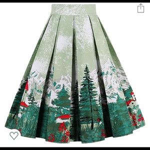 NWT retro Xmas winter skirt